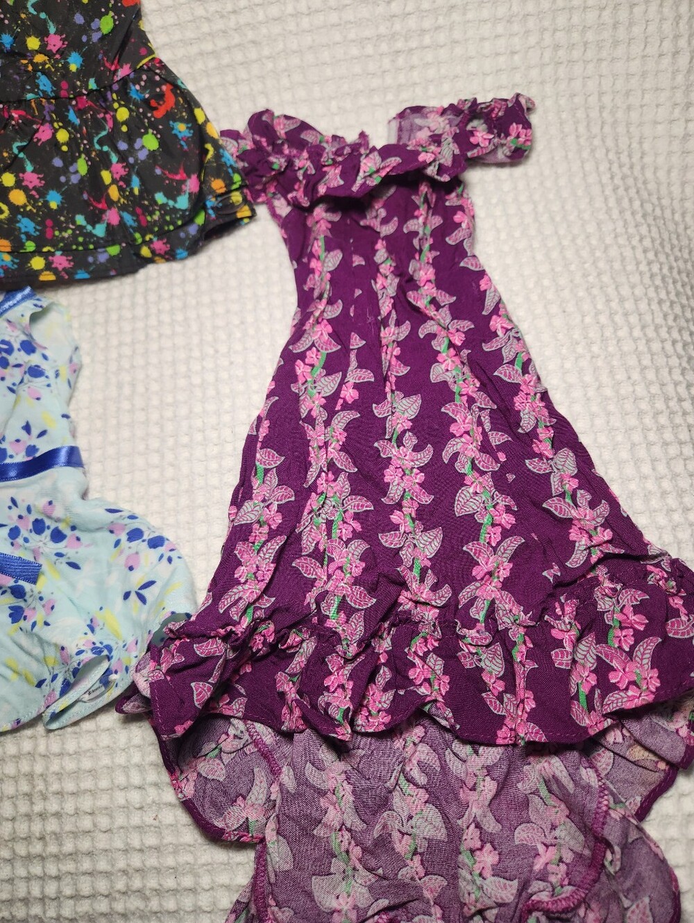 American Girl Floral High-Low Maxi Dress & Mix-and-Match Outfit Bundle 6 Piece - Picture 2 of 13